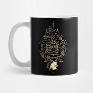 Wonderful golden fantasy planet and moon Mug